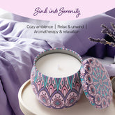Andme-Tin Candle Jar with Soy Wax - Lavender